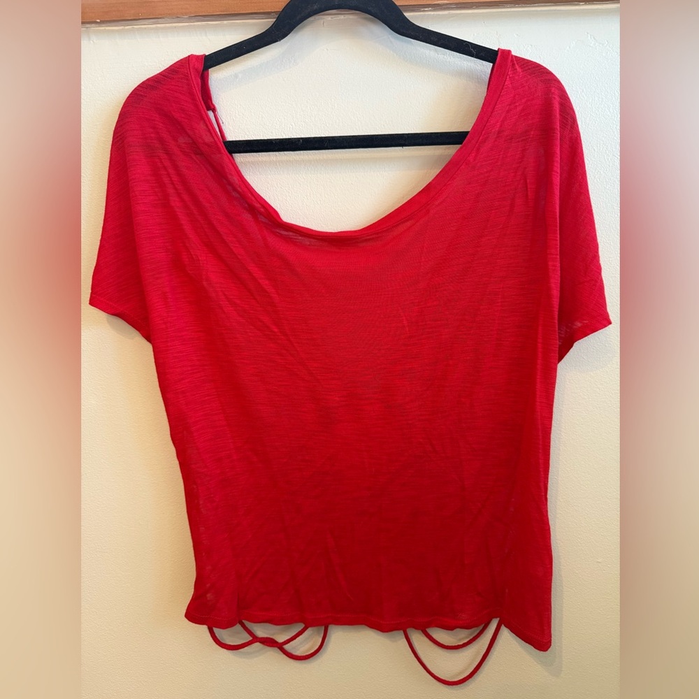 Planet Blue Life Red Backless Tee